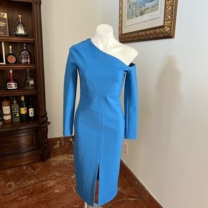 Yigal Azroul Royal blue dress one shoulder off , size M